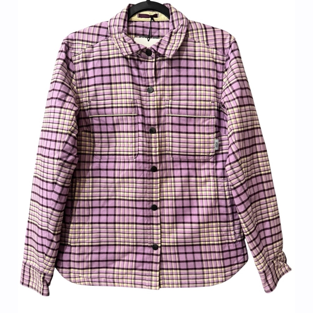 Stio Buckhorn Lavender Plaid Insulated Shirt Shacket Jacket Women’s Small NEW